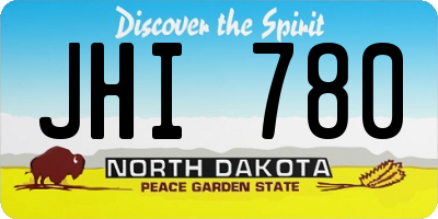 ND license plate JHI780