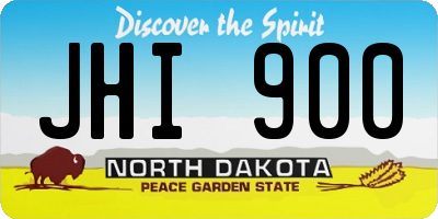ND license plate JHI900