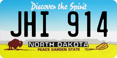 ND license plate JHI914