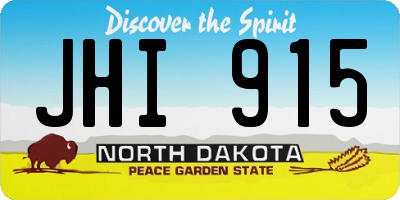 ND license plate JHI915