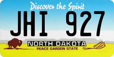 ND license plate JHI927