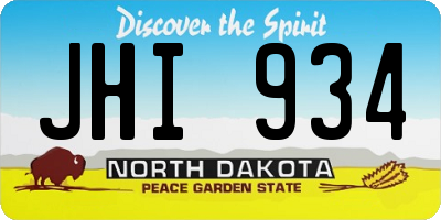 ND license plate JHI934