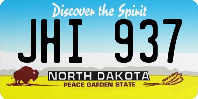 ND license plate JHI937