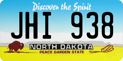 ND license plate JHI938