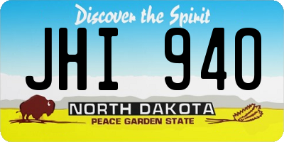 ND license plate JHI940