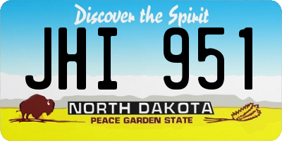 ND license plate JHI951