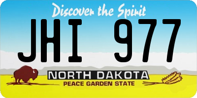 ND license plate JHI977