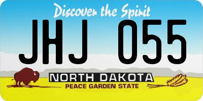 ND license plate JHJ055