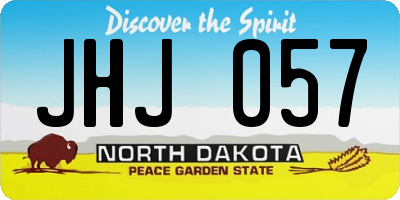 ND license plate JHJ057
