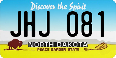 ND license plate JHJ081