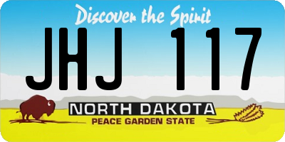 ND license plate JHJ117