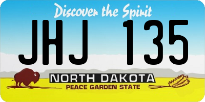 ND license plate JHJ135