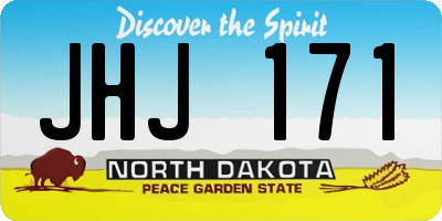 ND license plate JHJ171