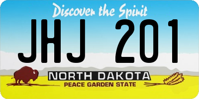 ND license plate JHJ201