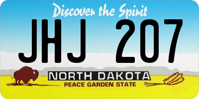 ND license plate JHJ207
