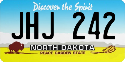 ND license plate JHJ242