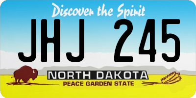 ND license plate JHJ245