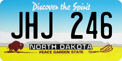 ND license plate JHJ246