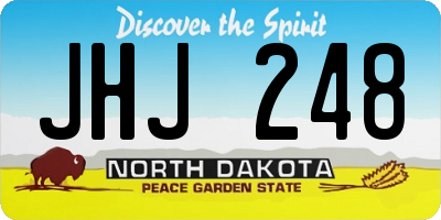 ND license plate JHJ248