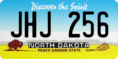 ND license plate JHJ256