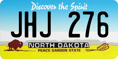 ND license plate JHJ276