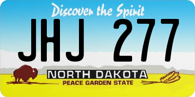 ND license plate JHJ277
