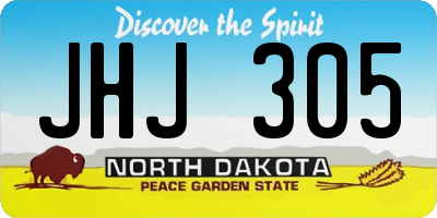 ND license plate JHJ305