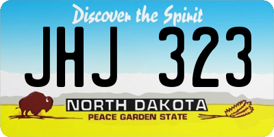 ND license plate JHJ323
