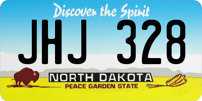 ND license plate JHJ328