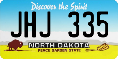 ND license plate JHJ335