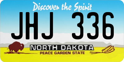ND license plate JHJ336