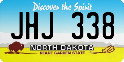 ND license plate JHJ338