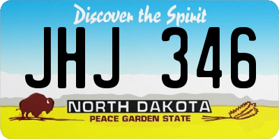 ND license plate JHJ346