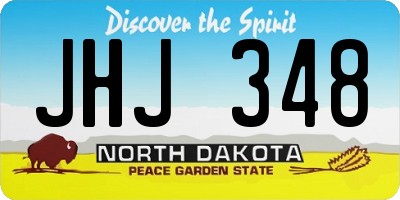 ND license plate JHJ348