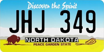 ND license plate JHJ349