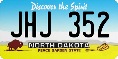 ND license plate JHJ352