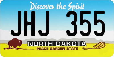 ND license plate JHJ355