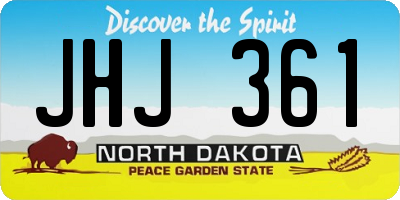 ND license plate JHJ361
