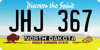 ND license plate JHJ367