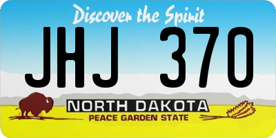 ND license plate JHJ370