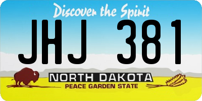 ND license plate JHJ381