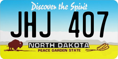 ND license plate JHJ407