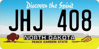ND license plate JHJ408