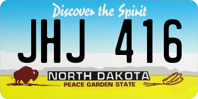 ND license plate JHJ416