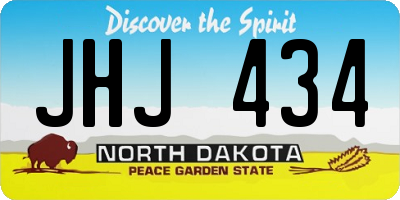 ND license plate JHJ434
