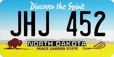 ND license plate JHJ452