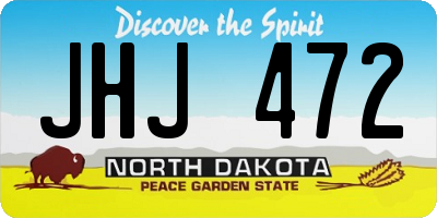 ND license plate JHJ472