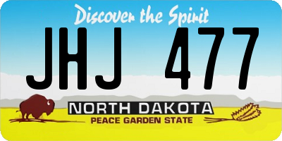 ND license plate JHJ477