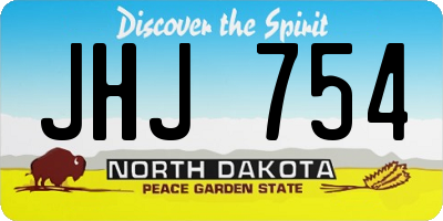 ND license plate JHJ754