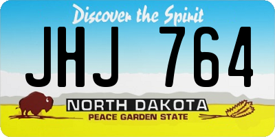 ND license plate JHJ764